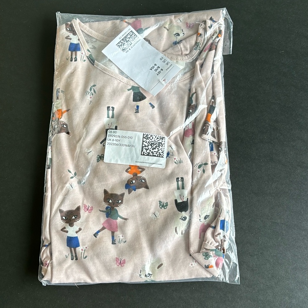 H&M printed cotton dress, long sleeve